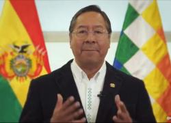 El presidente Luis Arce. Foto: Captura de video. 