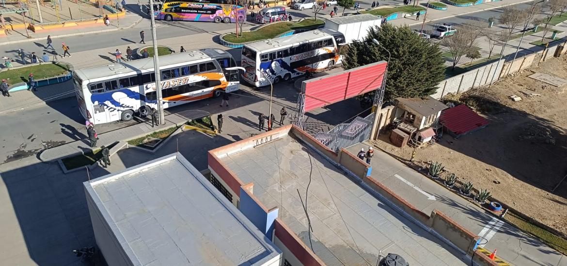 Bloqueo en la ciudad de Oruro. Foto: Cortesía. 