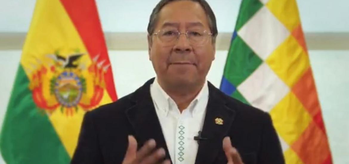 El presidente Luis Arce. Foto: Captura de video. 