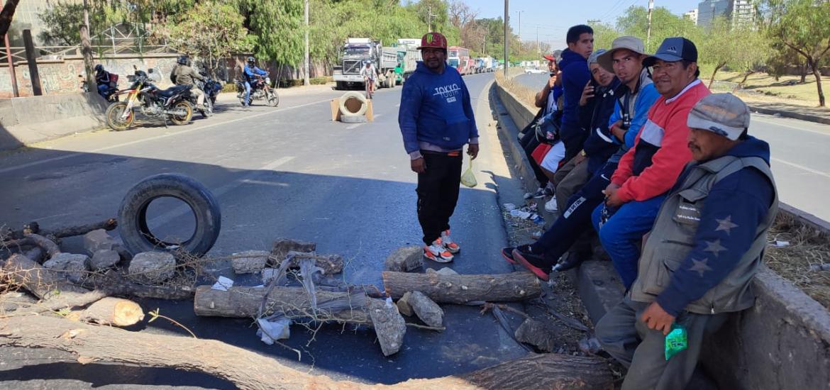 Bloqueo en Cochabamba. Foto: APG. 