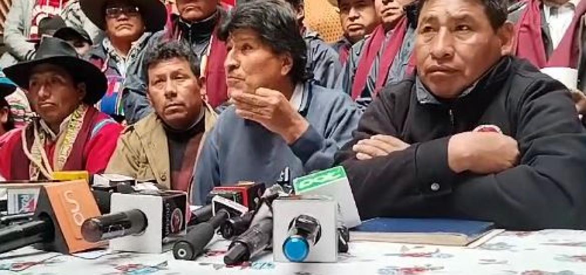 Evo Morales en conferencia de prensa El Alto. Foto: Captura de video.