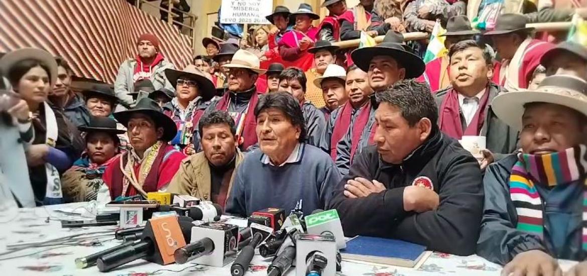 Evo Morales en conferencia de prensa El Alto. Foto: Captura de video. 