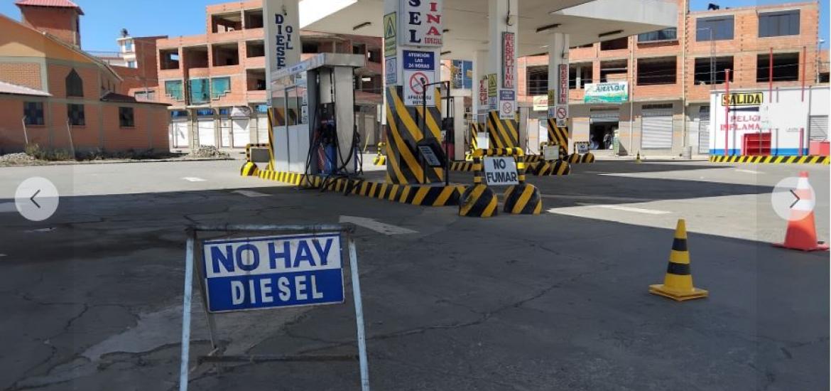 Una estación de servicio en la ciudad de El Alto. Foto: El Alteño.