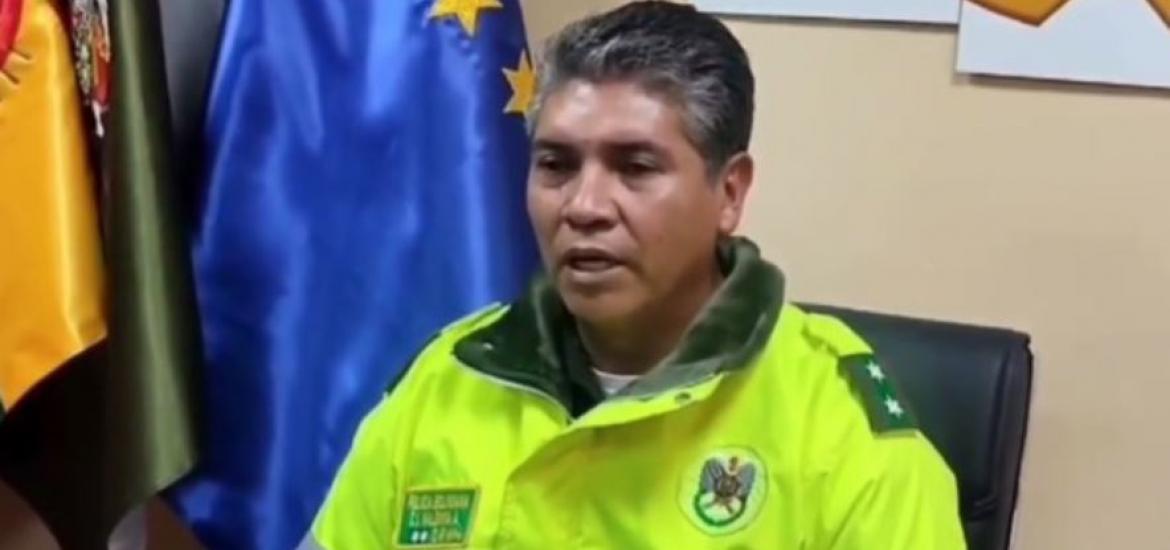 El director regional de Tránsito El Alto, Cristian Valdivia. Foto: Captura de video. 