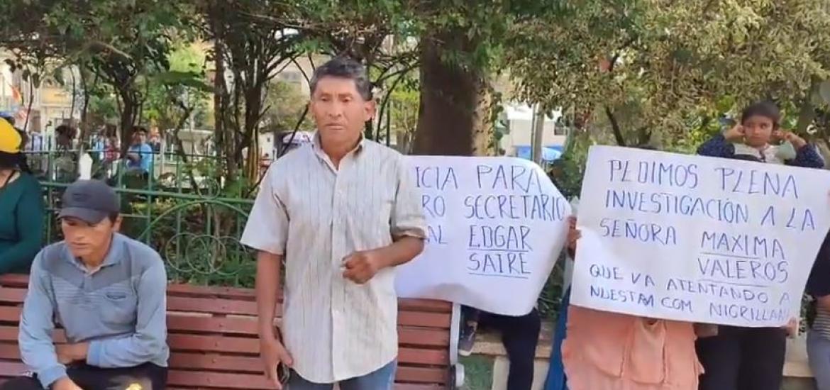 Comunarios de la localidad de Negrilla del municipio de Coroico. Foto: Captura de video