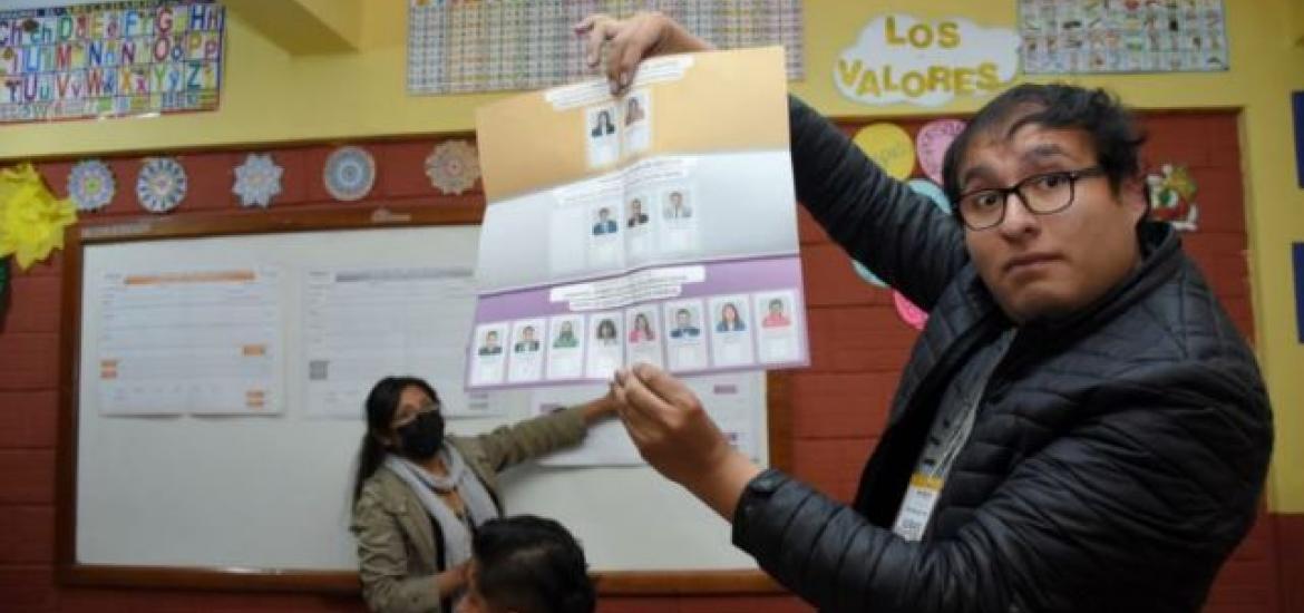 Conteo de votos de las elecciones judiciales. Foto: APG