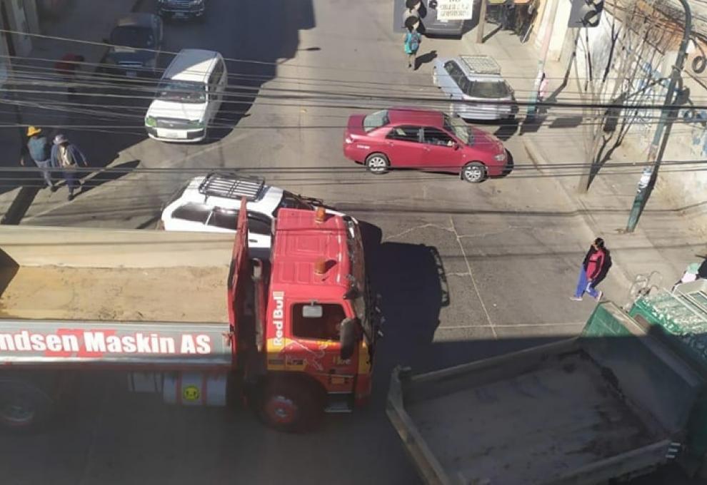 Bloqueo en Oruro, hoy. Foto: Pio XXll 