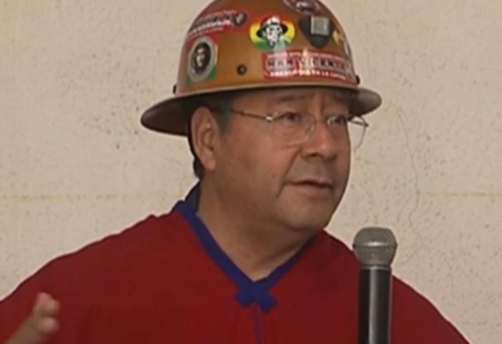 Presidente Luis Arce, en Tupiza-Potosí. Foto: Captura de video.