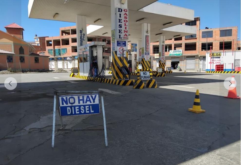 Una estación de servicio en la ciudad de El Alto. Foto: El Alteño.