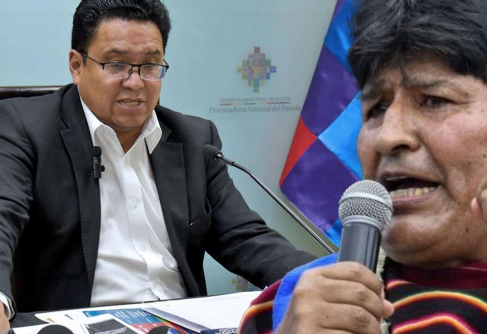 Procurador César Siles y Evo Morales. Foto: Periodismo Somos Todos. 