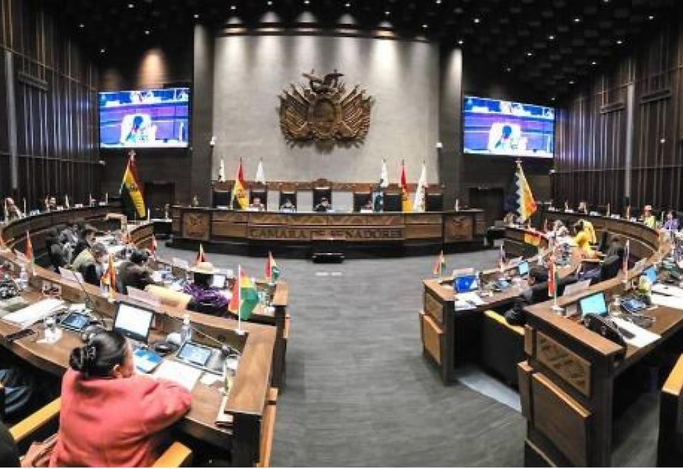 Sesión en la Cámara de Senadores. Foto: Senado. 