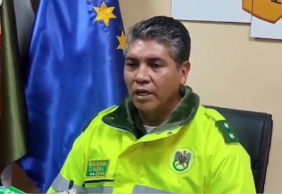 El director regional de Tránsito El Alto, Cristian Valdivia. Foto: Captura de video. 