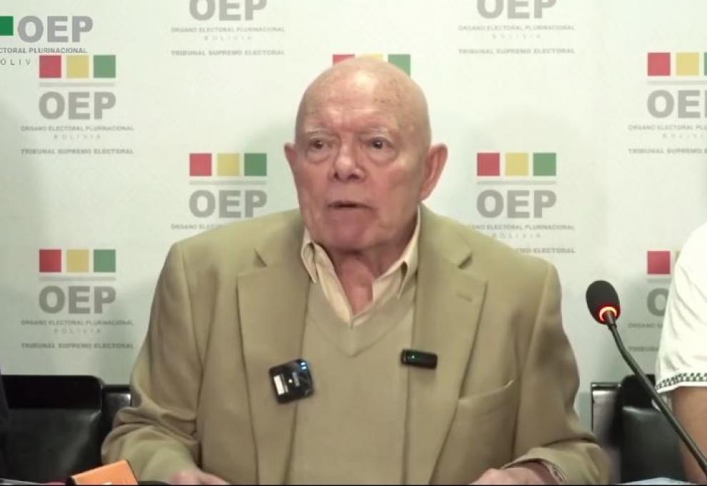 Presidente del TSE, Óscar Hassenteufel. Foto: Captura de video