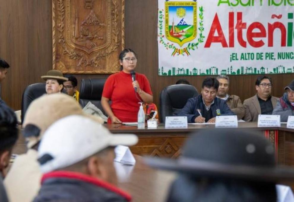 Asamblea de la Alteñidad. Foto: Unitel 