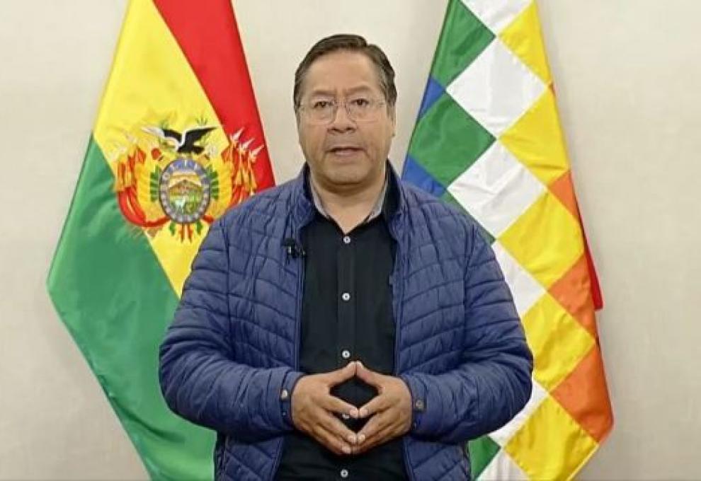 presidente Luis Arce. Foto Captura de video. 