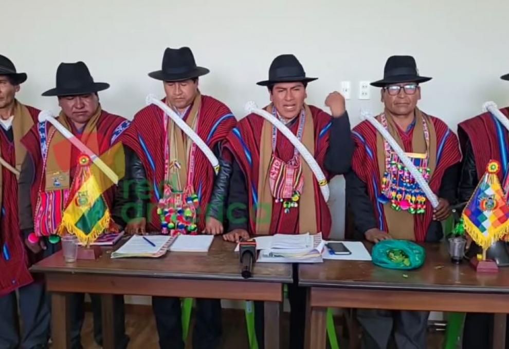 David Mamani, ejecutivo de las Tupac Katari. Foto: Captura de video.