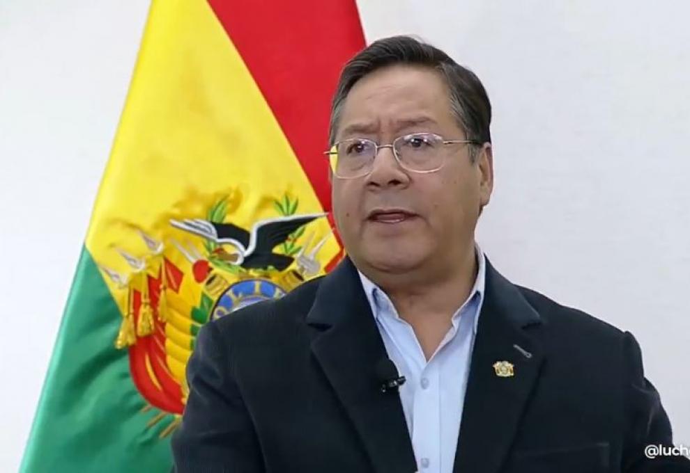 Presidente Luis Arce. Foto Captura de video.