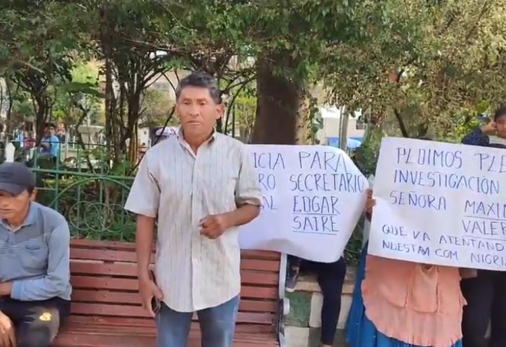 Comunarios de la localidad de Negrilla del municipio de Coroico. Foto: Captura de video